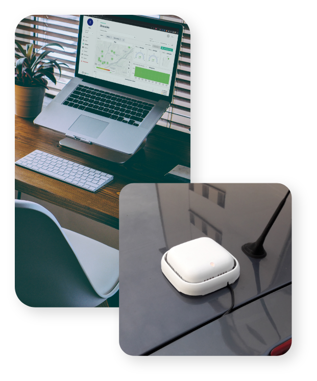 Tableau de bord data atmotrack et capteur de qualité de l'air atmotrack
